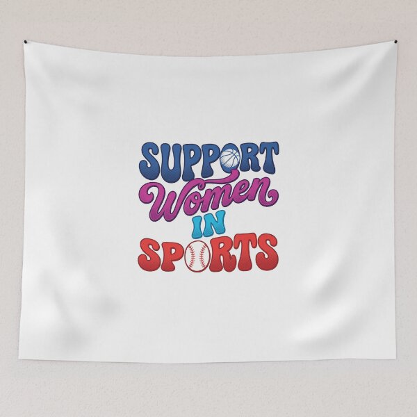 Item preview, Support Women In Sports Retro Typography designed and sold by AdyKurniawan.