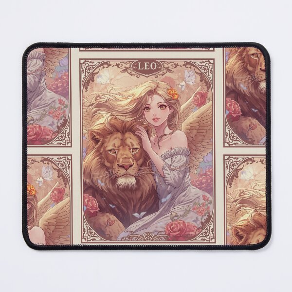 Item preview, Leo Zodiac Goddess with Lion Art | Leo Energy Celestial Astrology Illustration | Anime Fantasy Girl | Horoscope Zodiac Wall Art | Leo Birthday Gift | Art Nouveau Decor designed and sold by RSDigitalPrintDesign.