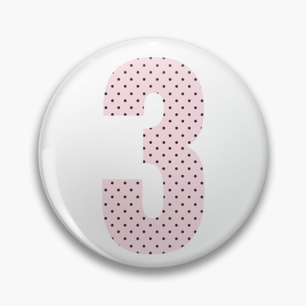 Item preview, Polka Dot Number Three designed and sold by xoxo.lunalulu.