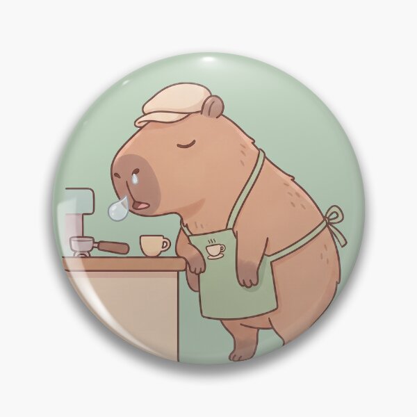Item preview, Tired Capybara Barista Needs More Coffee designed and sold by Efdoth-Designs.