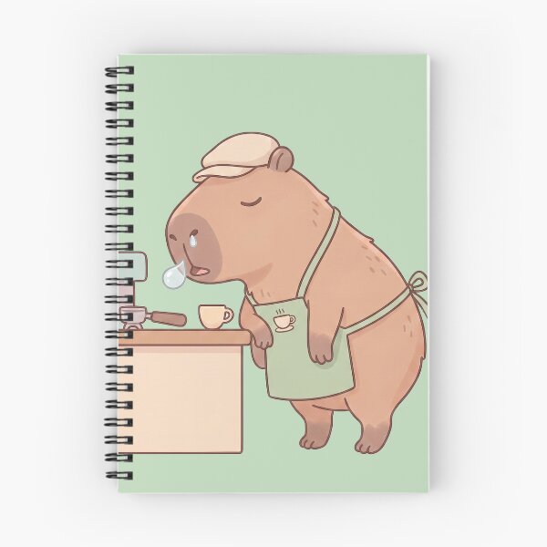 Item preview, Tired Capybara Barista Needs More Coffee designed and sold by Efdoth-Designs.