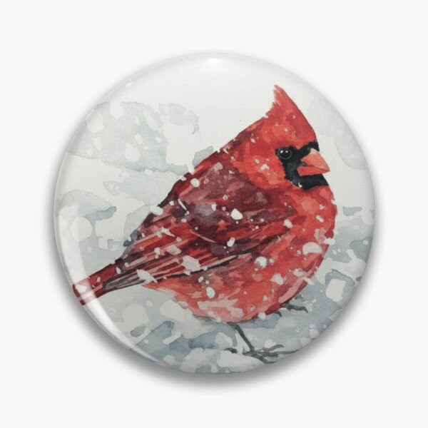 Item preview, Red Cardinal bird watercolor designed and sold by WildArtIT.