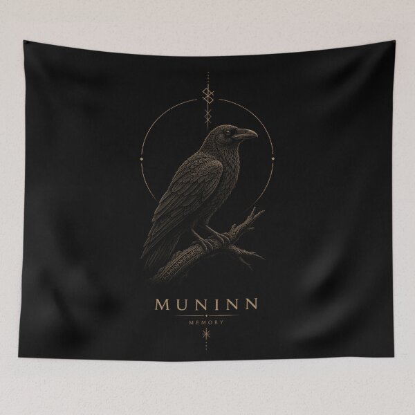 Item preview, Muninn Odin Raven Memory Gothic Mythology designed and sold by DarkOriginArts.