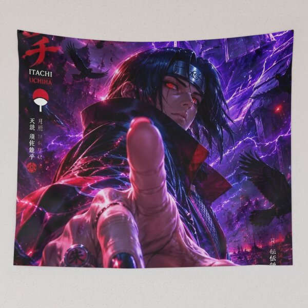 Item preview, Itachi | Crimson Moon Shadow Warrior | Dark Mystic Anime Style Digital Art designed and sold by Dyan4.