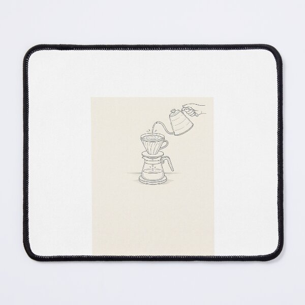 Item preview, Minimalist 2D line art top centered coffee drip template on soft ivory background misso design designed and sold by MissoStudio.