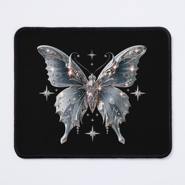 Item preview, Iridescent Cyberpunk Butterfly – Holographic Y2K Aesthetic designed and sold by daila70.