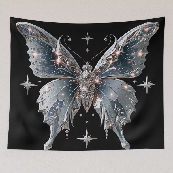 Item preview, Iridescent Cyberpunk Butterfly – Holographic Y2K Aesthetic designed and sold by daila70.