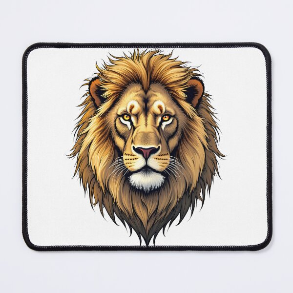 Item preview, Majestic Golden Lion Head Illustration designed and sold by Marcu Ioachim.