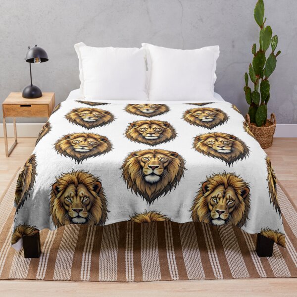 Item preview, Majestic Golden Lion Head Illustration designed and sold by Marcu Ioachim.