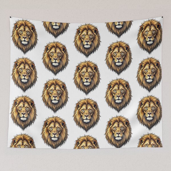 Item preview, Majestic Golden Lion Head Illustration designed and sold by Marcu Ioachim.