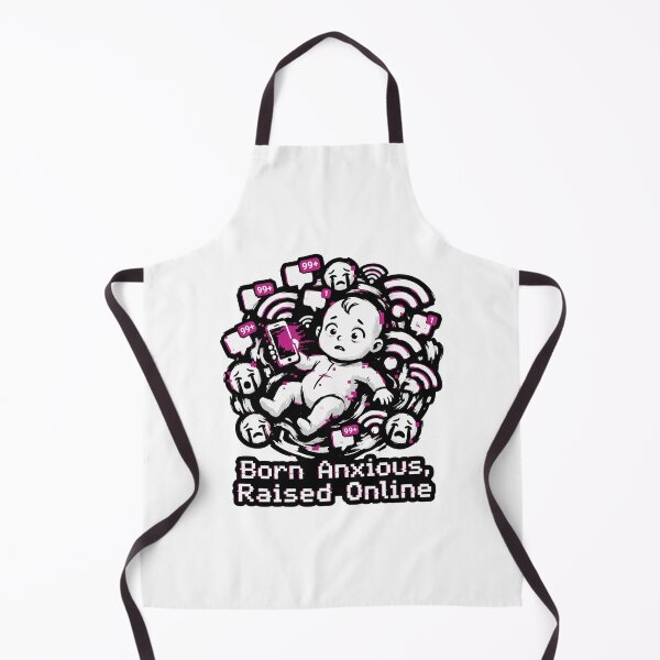 Item preview, Born Anxious Raised Online Funny Gen Z Quote designed and sold by XYZ LAB by Jesuperman.