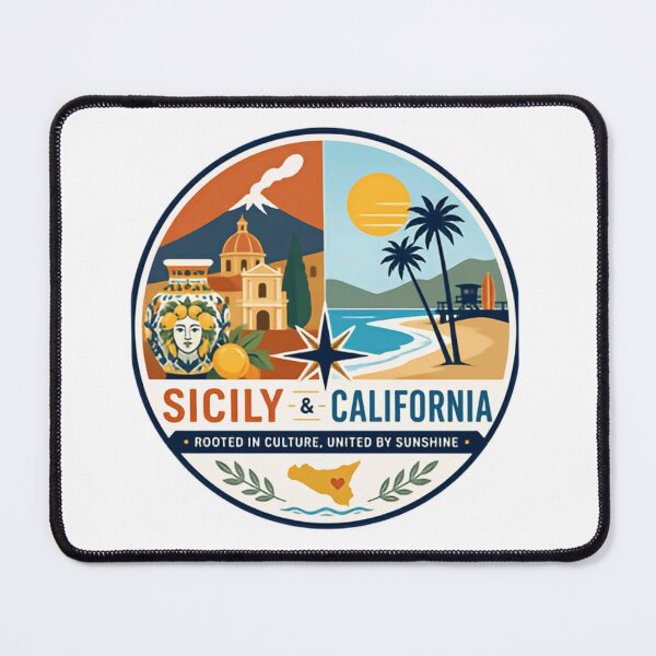 Item preview, Sicily & California Rooted In Culture United By Sunshine Italian American Heritage Dual Home Travel designed and sold by Simsimah26Parks.