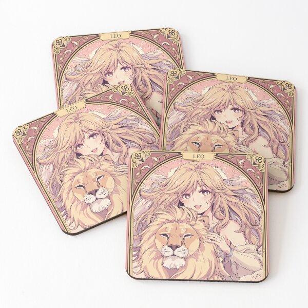 Item preview, Leo Zodiac Goddess with Lion Art | Leo Energy Celestial Astrology Illustration | Anime Fantasy Girl | Horoscope Zodiac Wall Art | Leo Birthday Gift | Art Nouveau Decor designed and sold by RSDigitalPrintDesign.