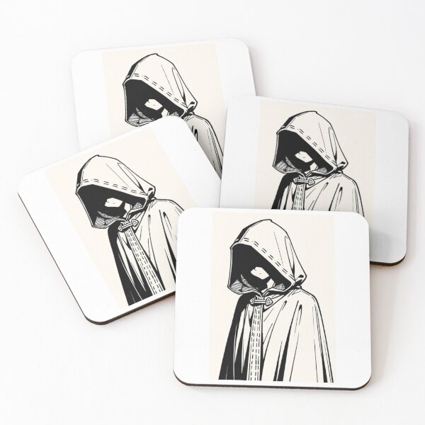 Item preview, Fashion - Man in Black Hooded Cloak Hidden Face Streetwear Anime Variant 4 designed and sold by AnimeShin.