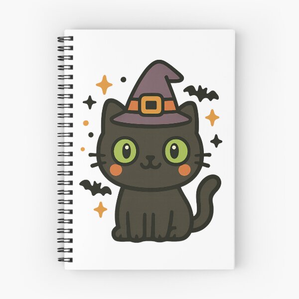 Item preview, Spooky Season Black Cat — Cute Halloween Witchy Cat Illustration designed and sold by JuanmaLW.