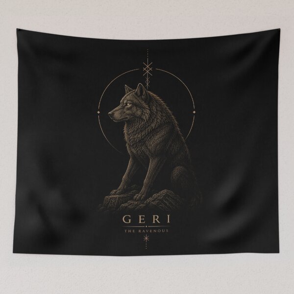 Item preview, Geri The Ravenous Odin Wolf Gothic Mythology designed and sold by DarkOriginArts.