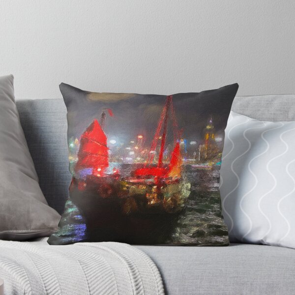 Item preview, Hong Kong Junk at Nighttime  designed and sold by Crafted-by-Nico.