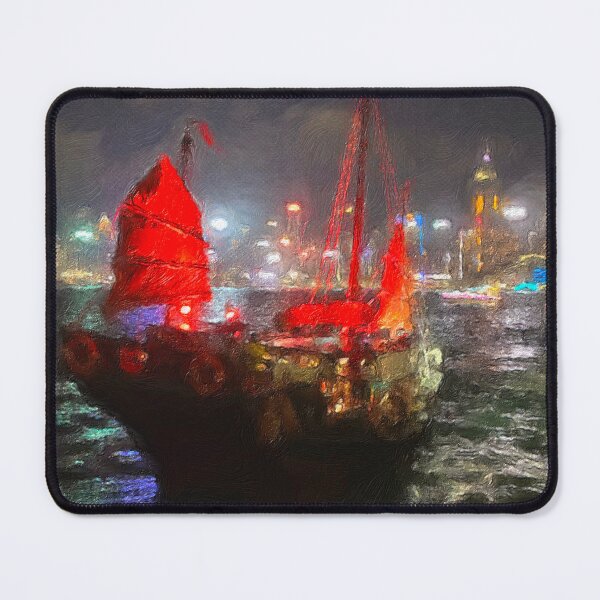 Item preview, Hong Kong Junk at Nighttime  designed and sold by Crafted-by-Nico.