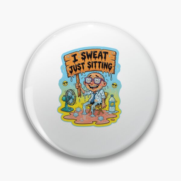 Item preview, I Sweat Just Sitting Funny Summer Sticker Souvenir Summer Edition designed and sold by Imaginarium of Chaos falcon88 .