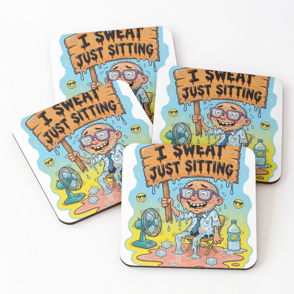 Item preview, I Sweat Just Sitting Funny Summer Sticker designed and sold by Imaginarium of Chaos falcon88 .
