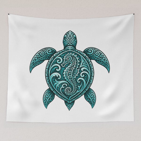 Item preview, Polynesian Tribal Turtle – Seahorse designed and sold by OTSC.