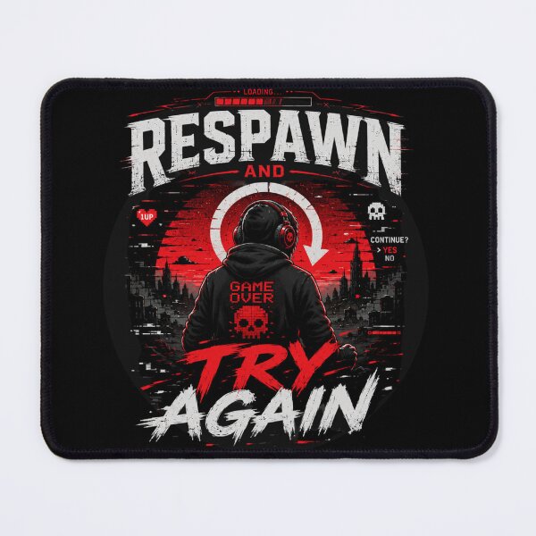 Item preview, Respawn and Try Again Gamer T-Shirt – Gaming Quote Tee, Funny Gamer Shirt, Esports Graphic Tee, Gaming Motivation Shirt designed and sold by Artimax-Studio.