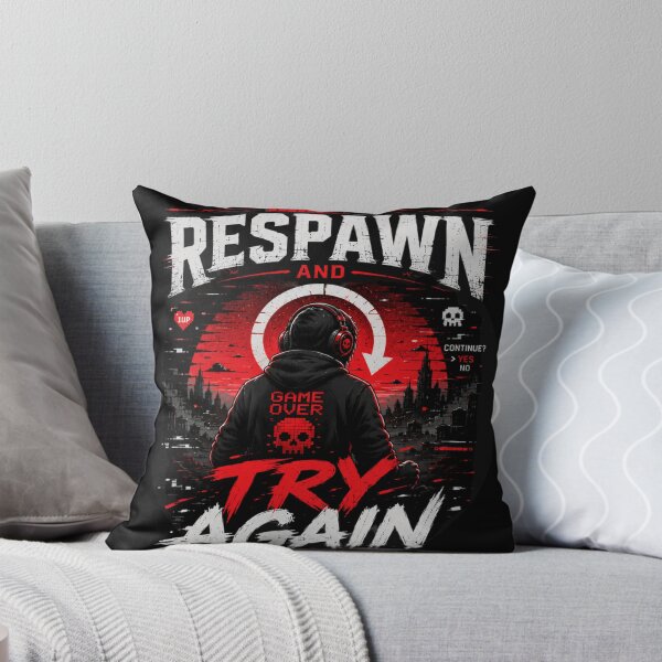 Item preview, Respawn and Try Again Gamer T-Shirt – Gaming Quote Tee, Funny Gamer Shirt, Esports Graphic Tee, Gaming Motivation Shirt designed and sold by Artimax-Studio.