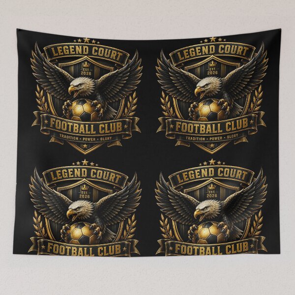 Item preview, Legend Court Eagle Football Club Vintage Gold Soccer Design designed and sold by LegendCourt.