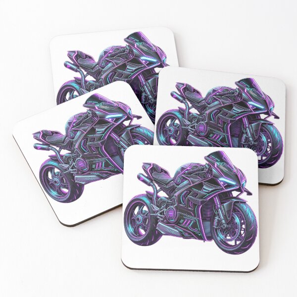 Item preview, Cyberpunk Futuristic Neon Sport Motorcycle Vector designed and sold by CosmicNeonGear.