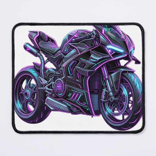 Item preview, Cyberpunk Futuristic Neon Sport Motorcycle Vector designed and sold by CosmicNeonGear.