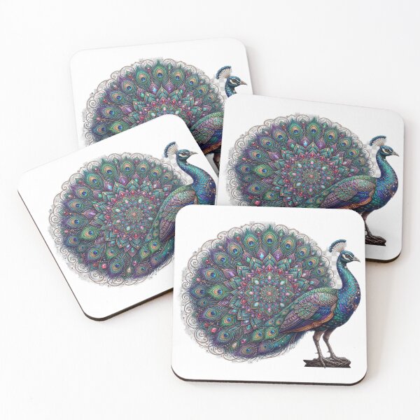 Item preview, Ornate Jeweled Peacock Mandala Illustration designed and sold by GrzywaM.