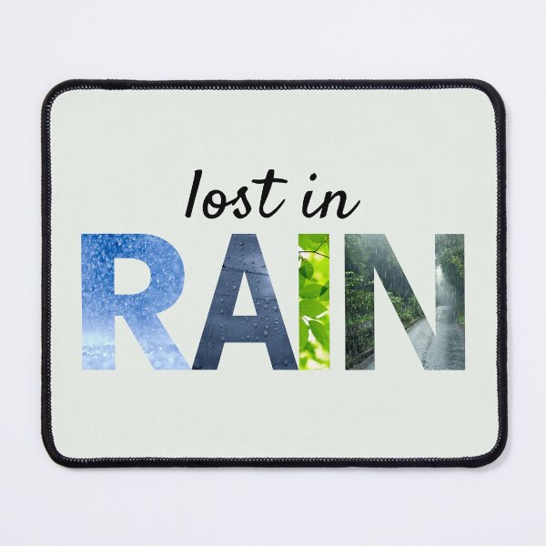 Item preview, Lost in Rain – Moody Rain Aesthetic Word Art designed and sold by NeededTees.
