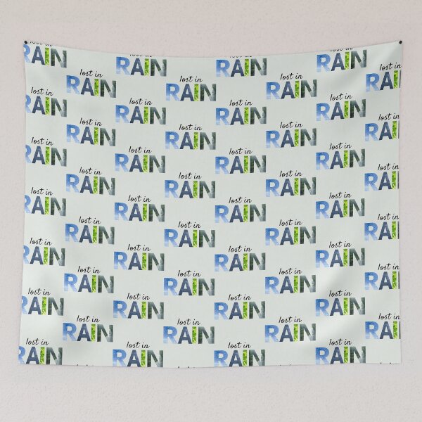 Item preview, Lost in Rain – Moody Rain Aesthetic Word Art designed and sold by NeededTees.