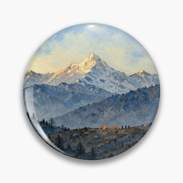 Item preview, Himalaya at the sunrise watercolor designed and sold by WildArtIT.