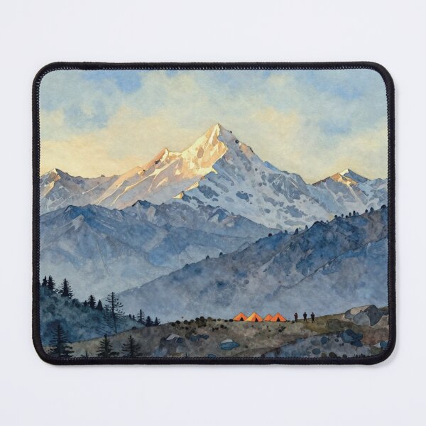 Item preview, Himalaya at the sunrise watercolor designed and sold by WildArtIT.