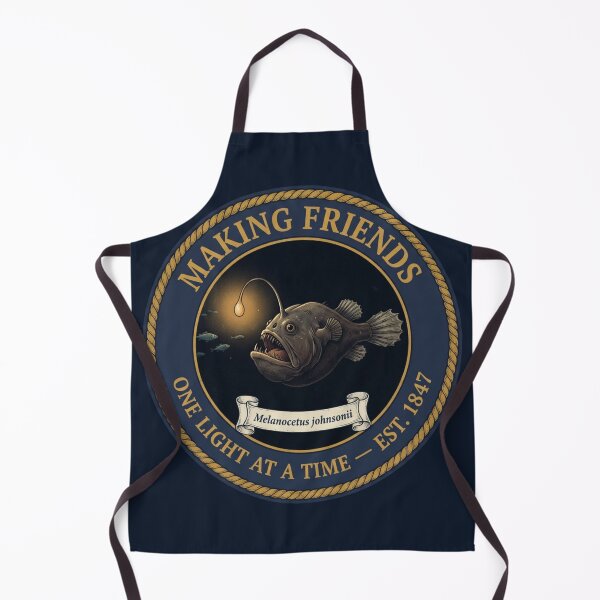 Item preview, Making Friends One Light at a Time Anglerfish Badge designed and sold by CalmCapy Co.