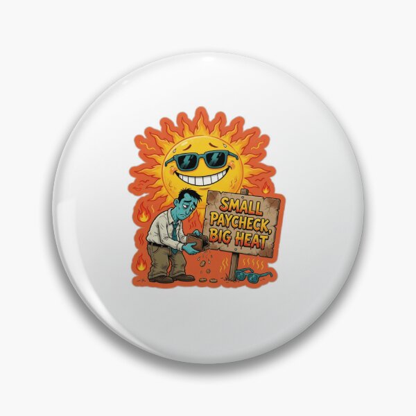 Item preview, Small Paycheck Big Heat Funny Office Sticker Souvenir Summer Edition designed and sold by Imaginarium of Chaos falcon88 .