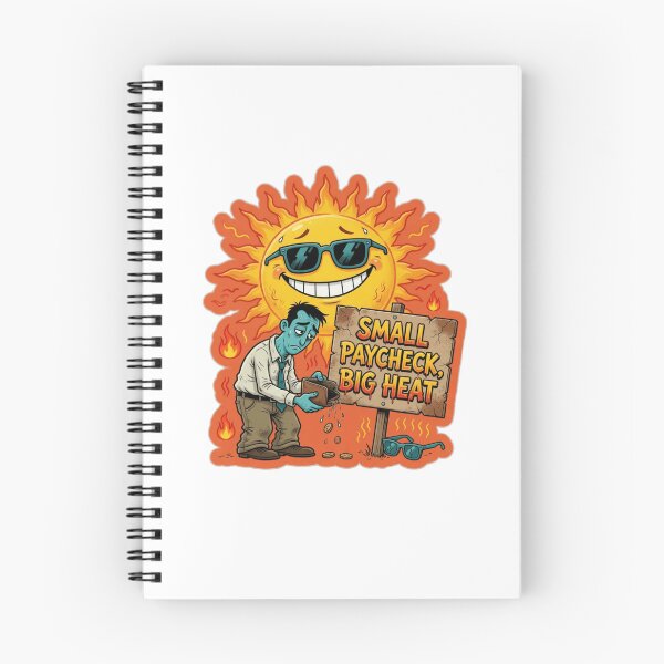 Item preview, Small Paycheck Big Heat Funny Office Sticker designed and sold by Imaginarium of Chaos falcon88 .