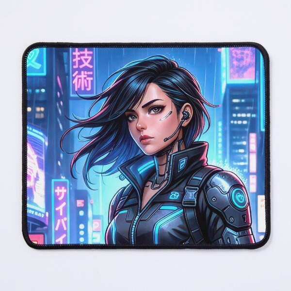 Item preview, Cyberpunk Neo Tokyo City 2050 Anime Girl Graphic designed and sold by DigitalArtx-com.