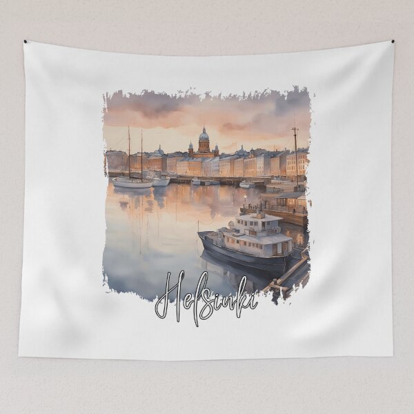 Item preview, Helsinki Finland, Helsinki watercolor designed and sold by Dressyourflag.