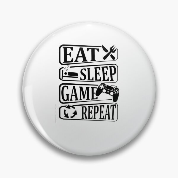 Item preview, Eat Sleep Game Repeat Icon Typography designed and sold by Macias123.