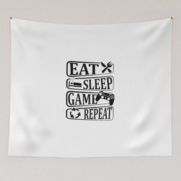 Item preview, Eat Sleep Game Repeat Icon Typography designed and sold by Macias123.