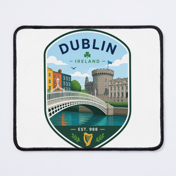 Item preview, Dublin Ireland Est 988 Irish Travel Souvenir Landmark designed and sold by Simsimah26Parks.