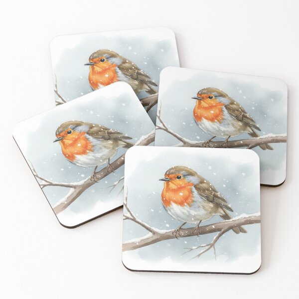 Item preview, watercolor robin designed and sold by WildArtIT.
