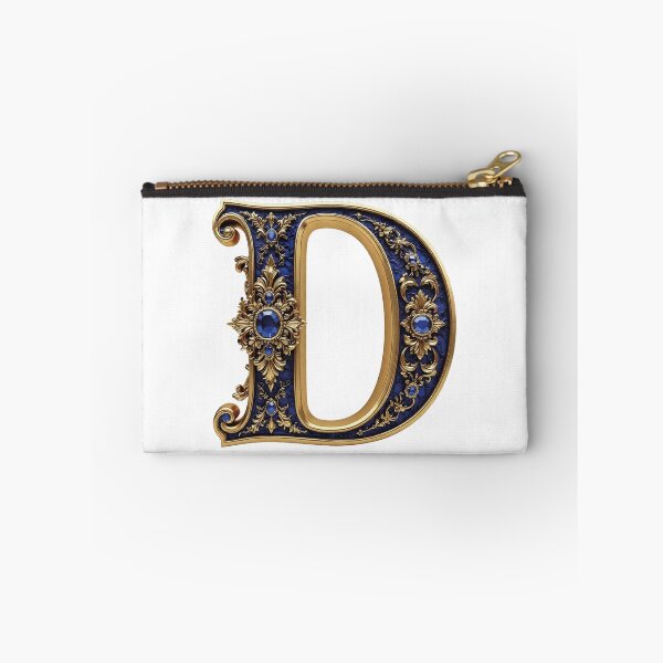 Item preview, Diamond Letter D gold elegant monogram designed and sold by WildArtIT.