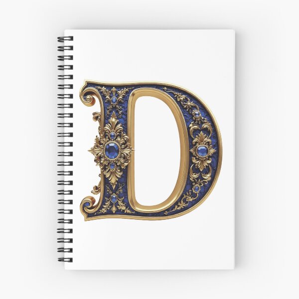 Item preview, Diamond Letter D gold elegant monogram designed and sold by WildArtIT.