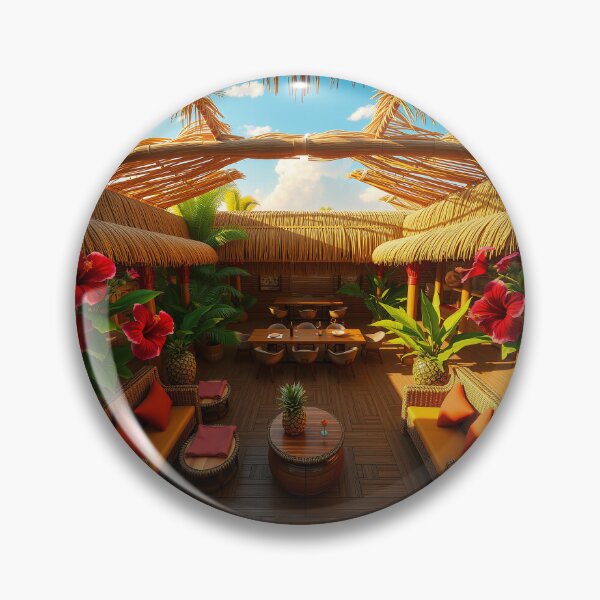 Item preview, Tiki Bar Canvas Print designed and sold by GigantoStudio.