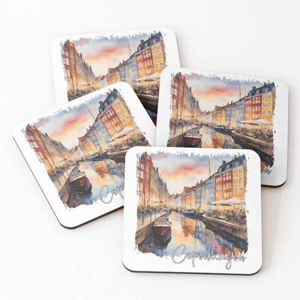 Item preview, Acuarela de Copenhague, souvenir Copenhague designed and sold by Dressyourflag.