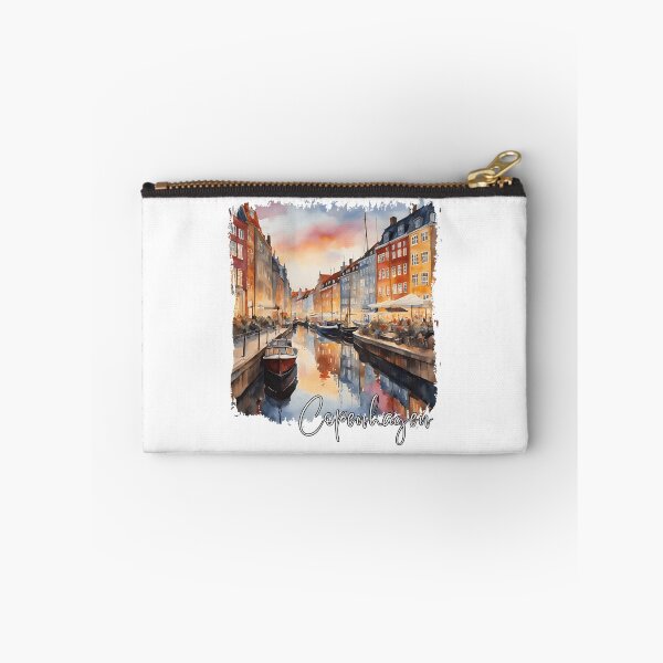 Aperçu de l'œuvre Aquarelle de Copenhague, souvenir de Copenhague créée et vendue par Dressyourflag.