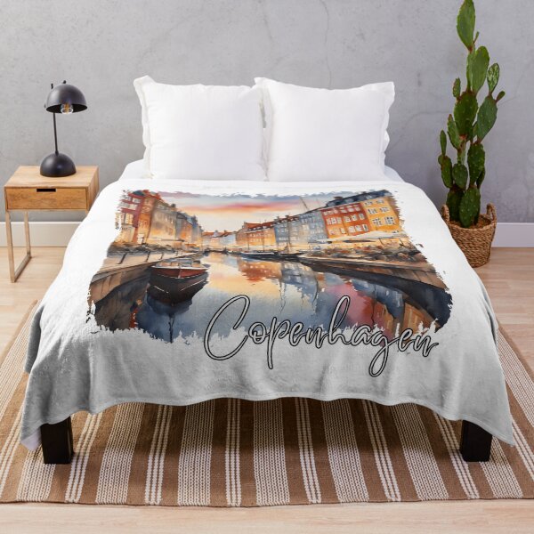 Item preview, Copenhagen watercolor, Copenhagen souvenir designed and sold by Dressyourflag.